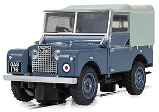 Scalextric - C4661 Land Rover Serie 1 RAF Edition Slotcar, Serviceblau, mit funktionierenden Lichtern und Magnatraction-Antrieb, Maßstab 1:32