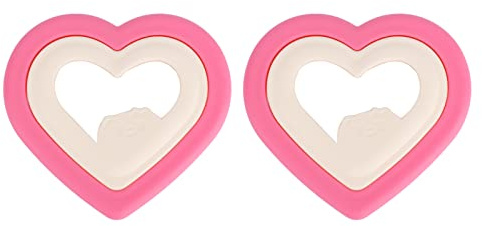 Tagliapane a forma di cuore 2 pezzi, stampo per sandwich e biscotti, materiale ABS alimentare - Sicuro e senza bordi taglienti, ideale per bambini e famiglie in cucina