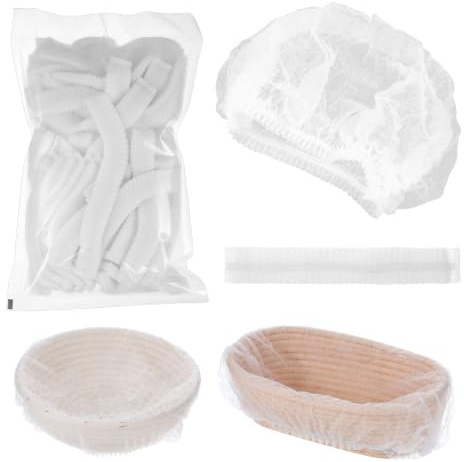 50 Pcs Banneton Liners, Elastic Bread Proofing Basket Covers | Non Woven for Prevents Dough from Sticking to Baskets, Non-Stick Dough