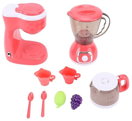 Sxhlseller Ensemble de Jouets d'appareils de Cuisine pour Enfants avec Mélangeur de Cafetière |Accessoires de Jeu de Simulation pour Enfants Safe ABS