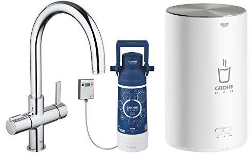 Grohe 30320000 Red II Einhand-Spültischarmatur, C-Auslauf, M-Size Boiler, Chrom