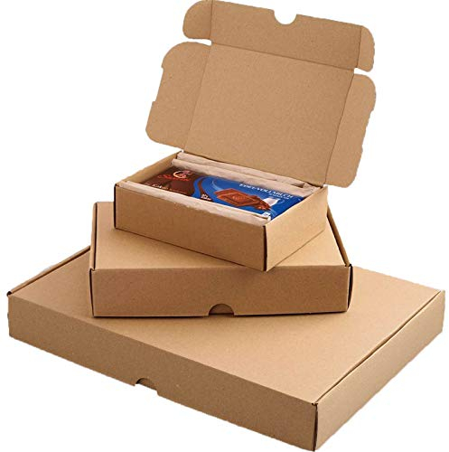 KK Verpackungen® Maxibriefkartons 175x115x45mm, DIN A6 | 200 Stück, Kartons für Warensendungen | Hochwertige FEFCO 0426 Versandkartons Faltkartons Postkartons in Braun