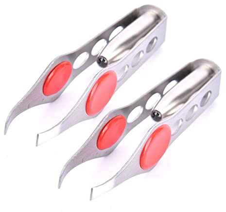2 Stück Pinzette mit LED Licht, Edelstahl Pinzette Beleuchtete Pinzette Augenbrauen Zupfen Licht Präzisions Pinzette Augenbrauen Haarentfernung Make Up Pinzette für Frauen Herren
