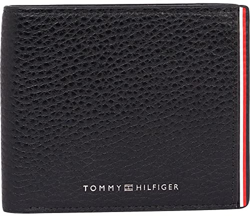 Tommy Hilfiger Herren Portemonnaie TH Corporate Flap & Coin Wallet Klein, Schwarz (Black), Einheitsgröße