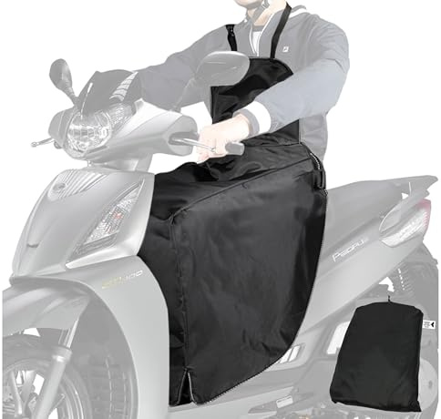 Auto Accessori Lupex LS-1058 - Lona cubrepiernas Afelpada Universal para Scooter y Moto | Cubrepiernas Ajustable, Impermeable y Cortavientos (Modelo B)