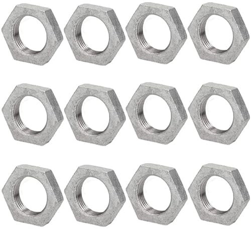 12 Pezzi, 3/4 Dado Esagonale in Acciaio Inossidabile, controdado, Filettatura Femmina, connettore, Adattatore, Raccordo filettato, Raccordo, F