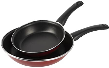 BERGNER Classique | Juego de 2 Sartenes de 20 y 26 cm | Fabricadas de Aluminio Forjado |Sartenes Antiadherentes | Apta para todo tipo de Cocinas | Libre de PFOA | Rojo