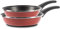 BERGNER Classique | 2er-Set Pfannen 20 und 26 cm | aus geschmiedetem Aluminium | Antihaft-Pfannen | für alle Herdarten geeignet | PFOA-frei | Rot