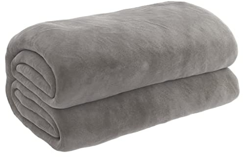 vidaXL Manta con Peso y Funda, Ropa de Cama, Manta para Salón Dormitorio, Manta Calmante para la Ansiedad, Tela Gris 140x200 cm 10 kg