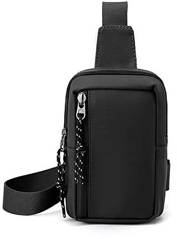 Long Keeper Sling Bag Brusttasche Klein Herren Damen - Schultertasche Wasserdicht Schulter Umhängetasche Klein Crossbody Handytasche zum Reisen Outdoor