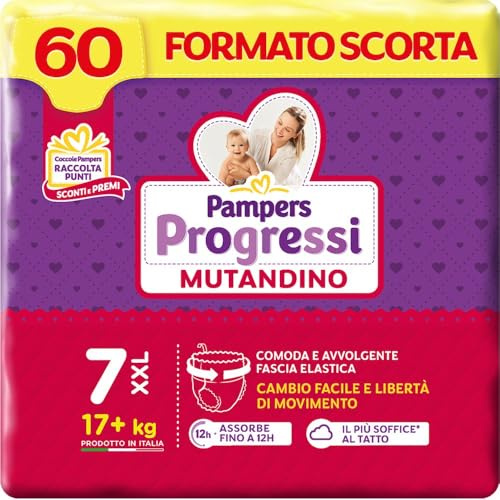 Pampers Framsteg trosor XXL, 60 blöjor, storlek 7 (17 kg)