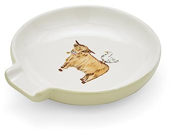 Cooksmart Buttercup Farm Large Spoon Rest for Kitchen Countertops | British Designed, Ceramic Build, Kitchen Accessory, Countertop Protection, Easy Clean, Holds Cooking Spoons, Everyday Use