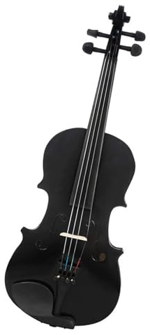 strumento violino Kit Di Violino Acustico Per Violino Acustico Nero A Grandezza Naturale 4/4 Con Custodia Per Violino Con Arco Per Principianti