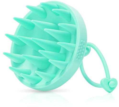 Alyvisun Scalp Massager Shampoo Brush, Soft Silicone Scalp Brush for Hair Growth | Head Relaxation & Clean | Scalp Exfoliator - Green