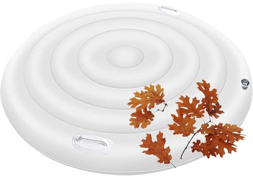 Aufblasbare Whirlpool-Abdeckung rund-mit schnellem und einfachem Aufblasen und Ablassventil, winddicht, regenfest, schneefest, isoliert, Whirlpool-Deckel für Whirlpool-Schutz (Round 165cm with handle)