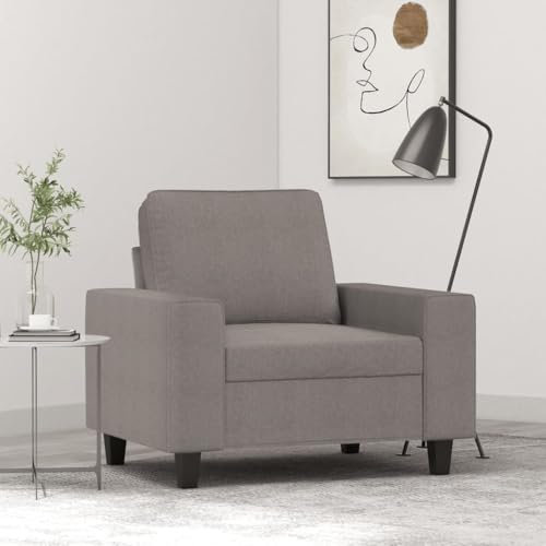 ShGaxin Sessel Taupe 60 cm Stoff, Fernsehsessel, Kinosessel, Lesesessel, Tv Sessel, Ohrensessel, Armsessel, Seselstuhl Wohnzimmer - 359382