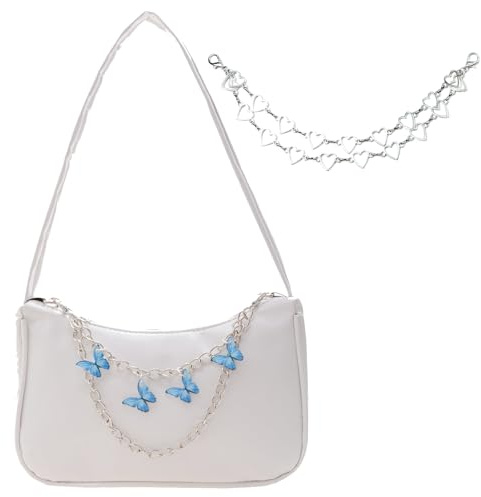 DKDDSSS Sac à Bandoulière pour Femme, Sac a Main Femme, Sac Bandoulière Femme, Sac À Bandoulière Sous Les Bras, Pour Femme Des Années 90 Mini Sacs Avec Chaîne