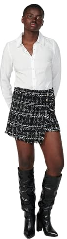Koroshi Falda pantalón con Tejido Tweed para Mujer, de Color Black, Talla 38