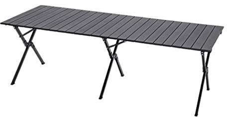 Tavolo da campeggio pieghevole portatile in lega di alluminio tavolo da picnic barbecue XL nero per picnic all'aperto giardino barbecue leggero e resistente tavolo pieghevole per campeggio essenziale