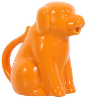 ASAKKURA Mini Ceramic Milk Pitcher and Milk Cup 40ml Animal Shape Handle, Small Sauce Container for Home and Family Use Random Color