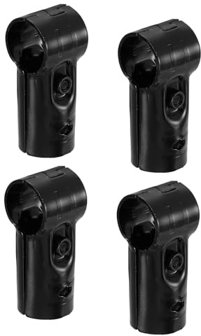 sourcing map 4 Pcs End Rail Clamps, 1-1/8 T-Shape Pipe Clamp Structural Pipe Connectors