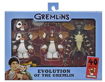 NECA Gremlins Evolution of the Gremlins 40th Anniversary box set - Cofanetto con action figure da 18 cm
