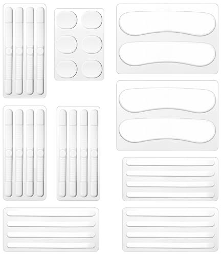 34 Pcs Shoe Strap Silicone Grip High Heel Sandals Gel Protector Strips Anti Slip Cushion Inserts Pad Sling Backs Foot Support Sticker for Sports Sneakers Women Men