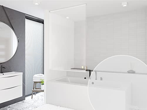 probath MAßANFERTIGUNG Basic DUSCHROLLO 16 Motive! DUSCHVORHANG LÄNGE UND BREITE NACH Wunsch! (Transparent, bis 100 cm Breite und bis 240 cm Länge)