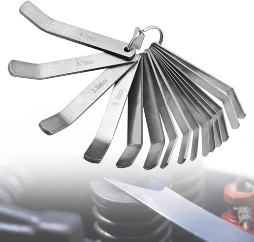 ShenBrala 15 Pcs Feeler Gauge Tool Set for Jake Brake Valve Adjustment, Compatible with Volvo D12/ D13/ D16 & Mack MP7/ MP8/ MP10 Engine, Replacement Part Number 85111377 88880052 88880053, 0.2-4.2mm