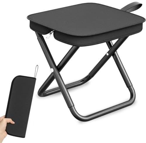 TRLREQ Sgabello da campeggio, sgabello pieghevole portatile, sgabello da campeggio pieghevole, leggero, mini sedie pieghevoli da campeggio all'aperto, sedia portatile pieghevole per viaggi