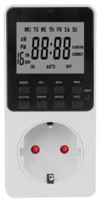 GOEDCH 3 pezzi su misura, versione tedesca, timer presa: presa con timer digitale, presa LCD, timer con timer, con programmi temporali, per acquario, pompa piscina, terrario