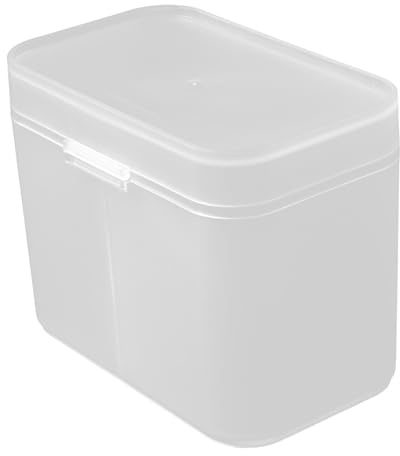 PRETYZOOM Organizador de Algodón Transparente con Tapa Dispensador de Bastoncillos y Discos Desmaquillantes para Maquillaje y Escritorio Diseño Compacto y Fácil Limpieza