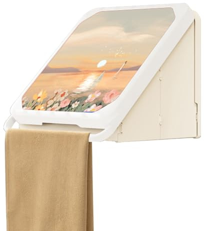 Yulokdwi Organizador de Pared,Caja Plegable - Estanterías Organizadoras De Ropa Decoración Montadas En Pared Para Ducha Lavandería Tocador De Baño