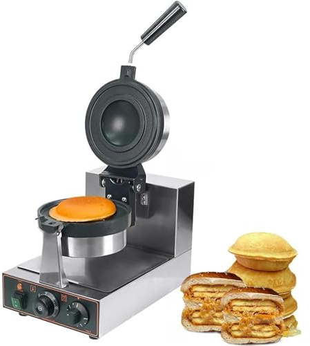 Macchina Per Hamburger Ufo, Piastra Per Sandwich, Pressa Elettrica Per Hamburger - Piastra Antiaderente Girevole A 180° - Waffle Maker - Pressa Per Hamburger(Single)