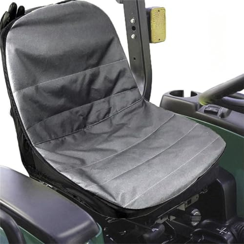 Coprisedile impermeabile per trattore, con tasche multiple per bevande e attrezzi, adatto per tosaerba da 12,5-14 cm, altezza schienale, compatibile con sedili di marca popolari (colore nero)