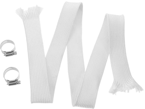 MAGICLULU Manicotto Isolante in Fibra di Vetro per Cavi Elettrici, Protezione Termica ad Alta Temperatura, Rivestimento Resistente, 3,37ft X 0,98 Pollici, per Scarichi Veicoli e Cablaggi