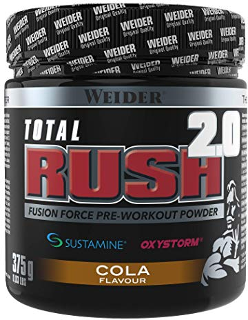 Weider Total Rush 2.0 - Hochintensives Pre-Workout Pulver mit L-Citrullin, L-Arginin, Kreatin & Koffein - 375g - Cola