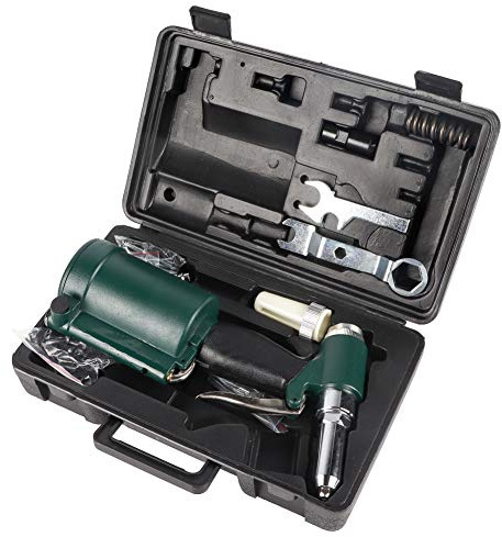 GOTOTOP Nietzange, industrielle Luft-Hydraulische Pop-Nietzange, Pneumatisches Nietzangen-Set, 2,4-4,8 mm, mit Tragetasche