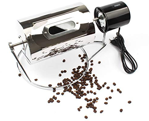 CGOLDENWALL 40W Electric Coffee Roaster Household Stainless Steel Coffee Bean Roasting Machine Mini Coffee Bean Roller for Home/Kitchen (220V)