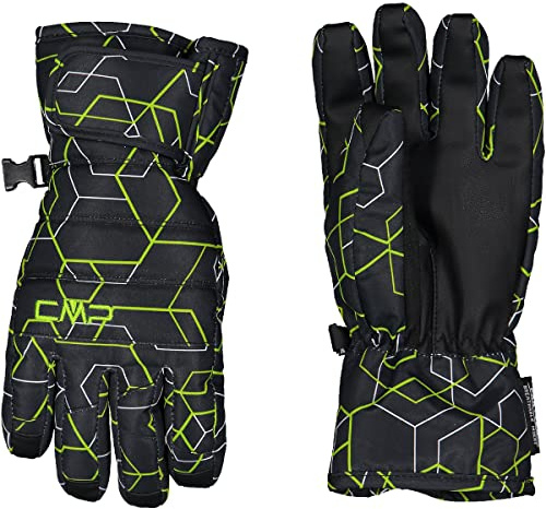 CMP - Twill-Skihandschuhe für Kinder, Anthrazit-Limettengrün-B.Co