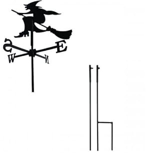Girouette Sorcière petit modèle + Mât à planter