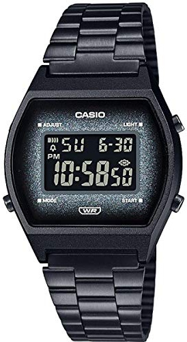 Casio Unisex Digital Quarz Uhr mit Edelstahl Armband B640WBG-1BEF Schwarz