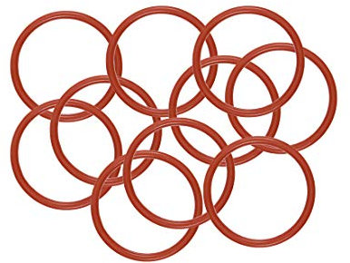 sourcing map 10Stk. Silikon O-Ring, VMQ-Dichtungsring, 17mm ID, 20mm AD, 1,5mm Breite, rot