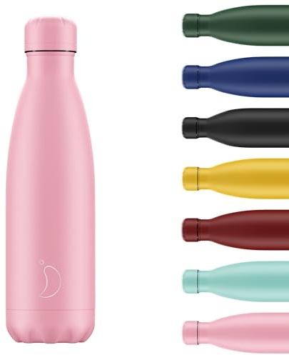 Chilly's Water Bottle - Stainless Steel and Reusable - Leak Proof, Sweat Free - Pastel - All Pink - 500ml