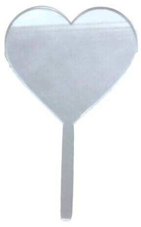 50 Blank Clear 3mm Acrylic Cake Toppers Bulk Wholesale Acrylic Shapes (HEART)