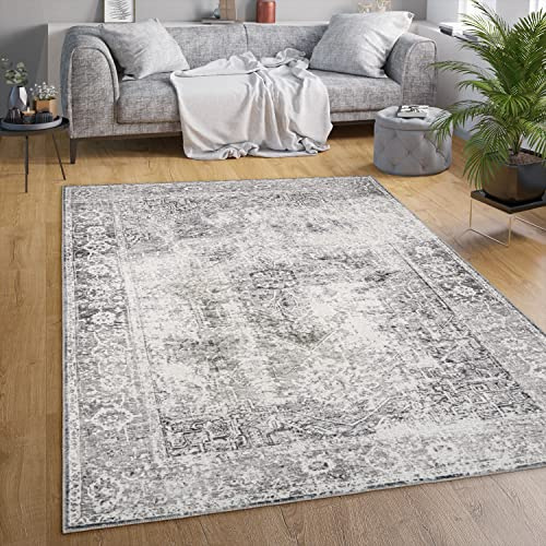 Paco Home Tapis Salon Chambre Adulte Tissage Plat Moderne Oriental Motif Marocain Ornements Vintage Lavable en Machine, Dimension:80x150 cm, Couleur:Beige