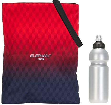 Elephant Turnbeutel Sportbeutel Hero 12865 Red Cube +f | Beutel Sport Schule Attach Bag Tasche Jungen Mädchen Auswahl passt zu Cyber Camo, Two Tone, Flower, Cube oder Plaid