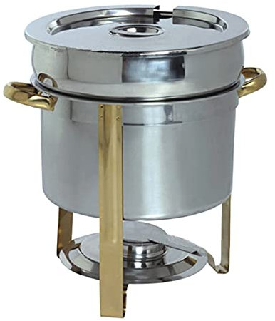 ACiyD Chafing Dish Buffet Set, Stainless Steel Soup Warmer Soup Server with Water Pan, Chafing, Frame, Fuel Frame and Lid for Parties - Soup Catering Supplies Food Warmer,11L (11L)