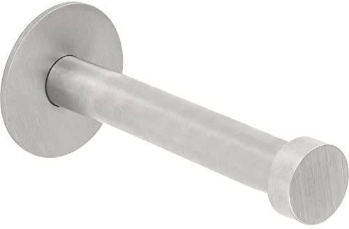 ALLES IM GRIFF Wandhaken Pirwa 1 - Kleiderhaken Wand einzeln - Garderobenhaken mit Grundplatte Tiefe 72mm, Edelstahl gebürstet