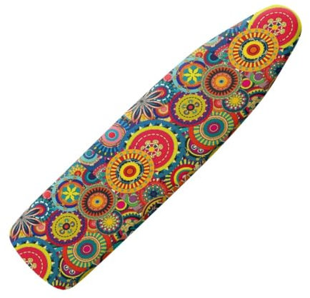 Dajingkj Bügelbrettbezug für Dampfbügelstation mit Polsterung Buntes Boho Bügelbrettbezüge mit elastischem Rand rutschfest Waschbar Elastisch für Heimdekoration,38x 137 cm